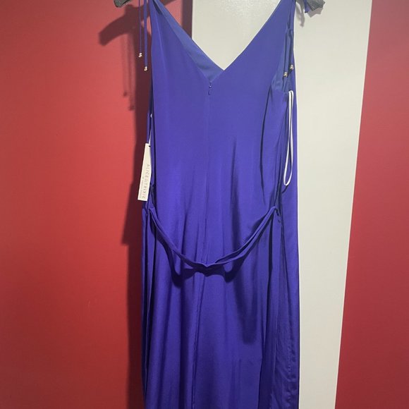 Alice & Trixie Solid Midi Dress with Tie Straps and Self Belt Size S (NWT) - Picture 3 of 5